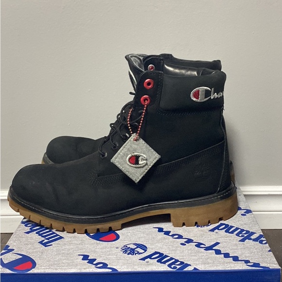 CHAMPION X TIMBERLAND Limited Edition Premium 6 Inch Winter Boots Size 10 Men’s - Picture 3 of 8